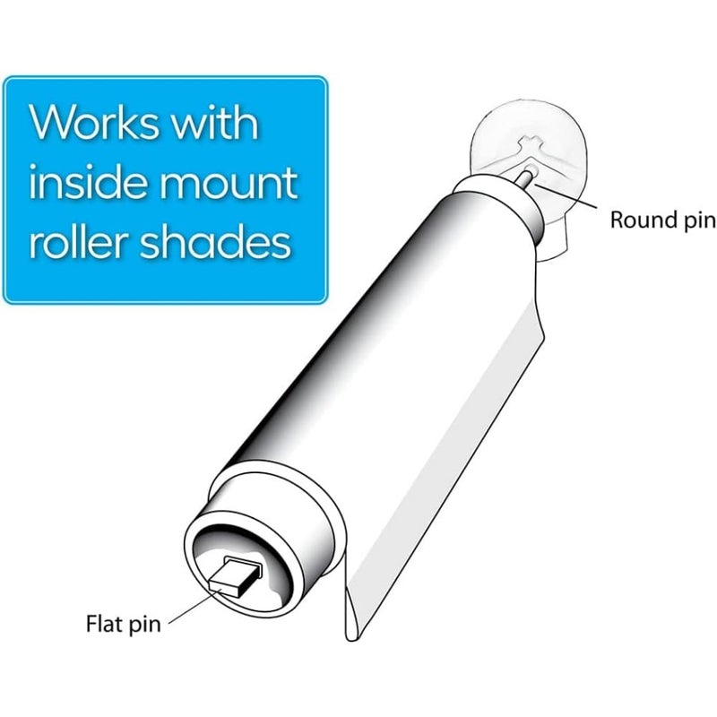 Redi Shade No Tools Simple Slide Inside Mount Roller Shade Bracket, White, 2 Pack - Image 5
